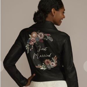 David’s bridal just married moto jacket